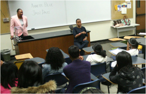 Chief Davis speaks to middle and high school girls at "Stepping Up for Peace" by: oaklandnorth.net